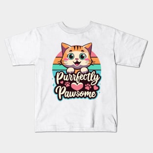 Purrfectly Pawsome Kids T-Shirt